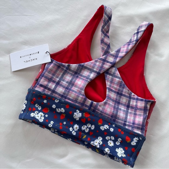 Anthropologie X Kachel• Floral Contrast Sports Bra - Picture 4 of 14